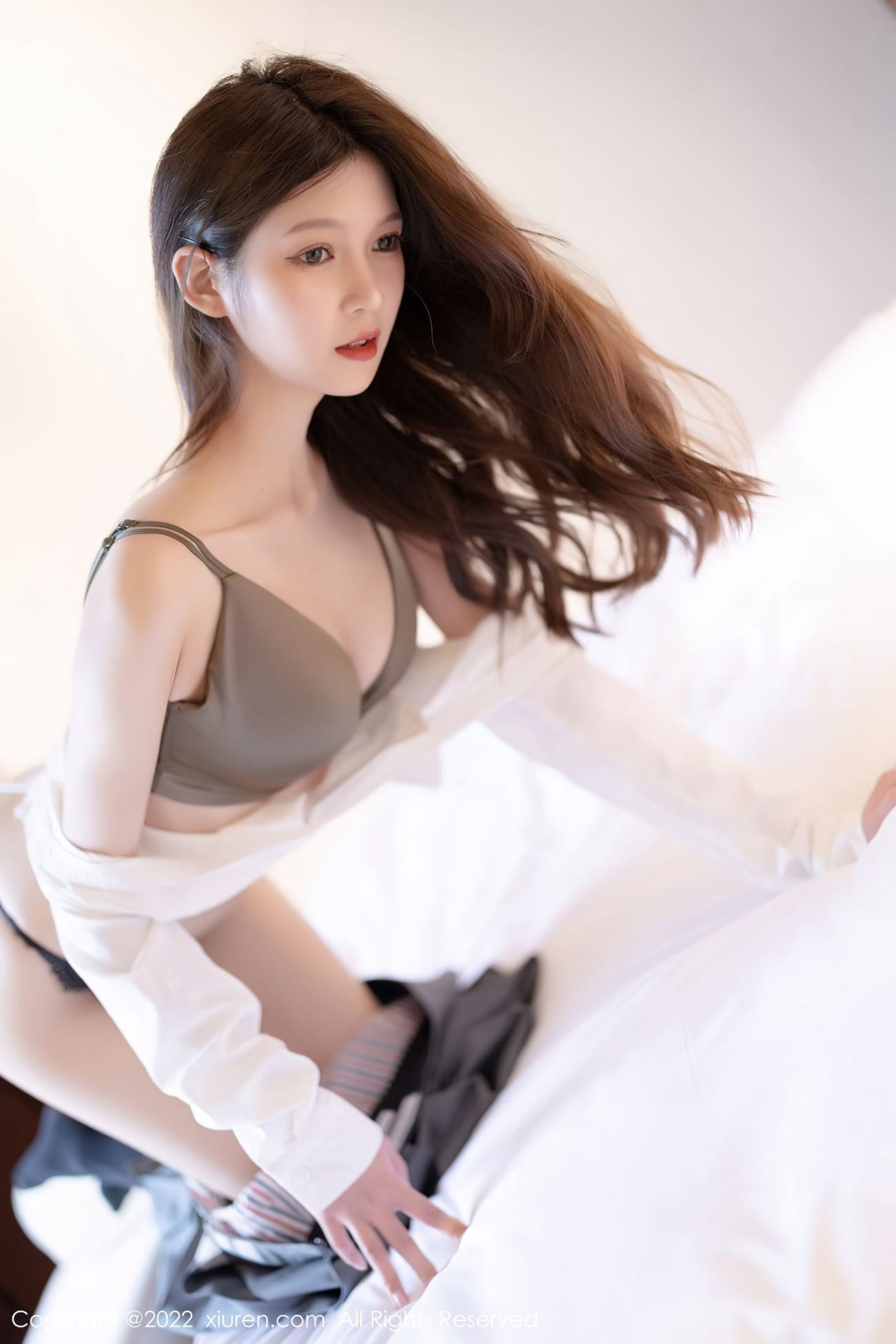 美女模特程程程 - 白衬衫+黑丝系列厦门旅拍