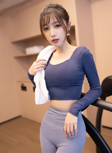 [XIAOYU语画界] 美女模特林星阑 - 淡蓝色上衣搭配运动裤写真 VOL.755