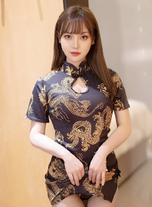 [XIAOYU语画界] Vol.707 美女模特豆瓣酱 - 深色旗袍+丝袜系列性感写真