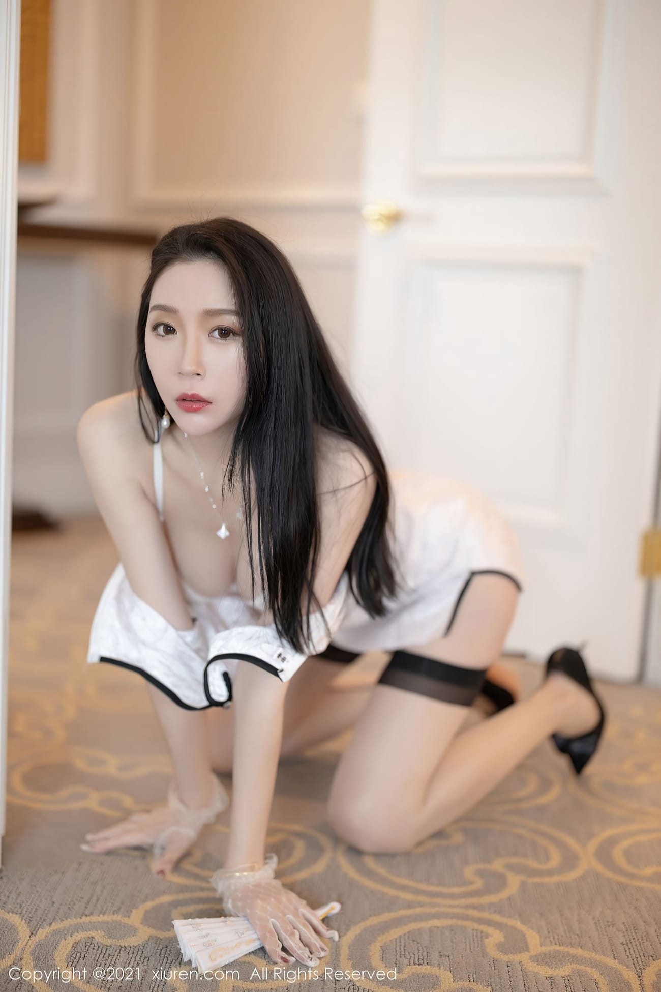 美女模特梦心月 - 古典旗袍+吊袜系列澳门心愿旅拍