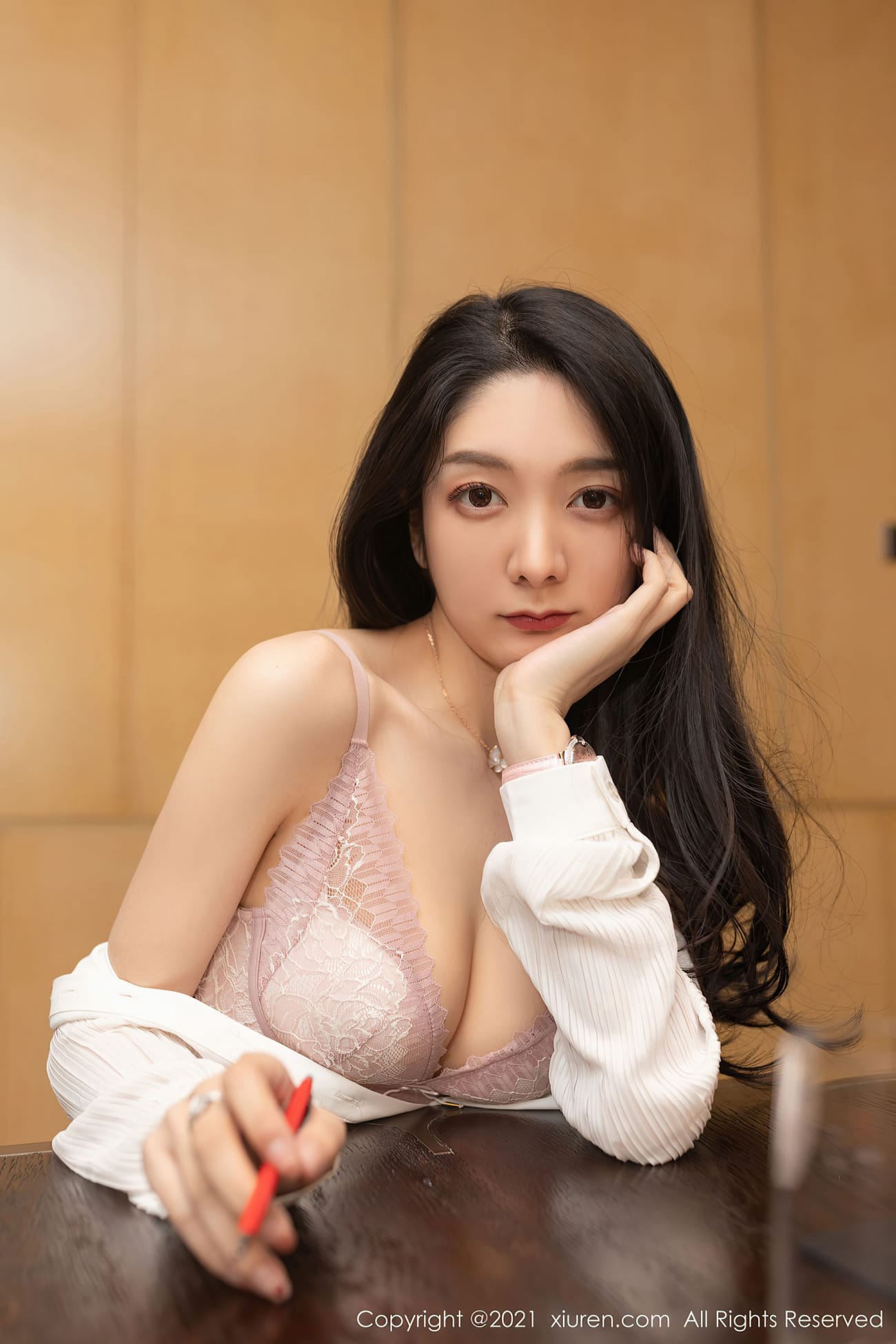 性感女神Angela00 - 职场OL+粉色系主题写真