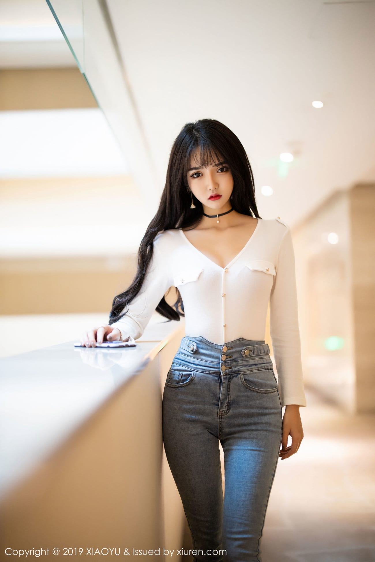 模特Miko酱吖 - 牛仔裤+丝袜主题魅惑写真