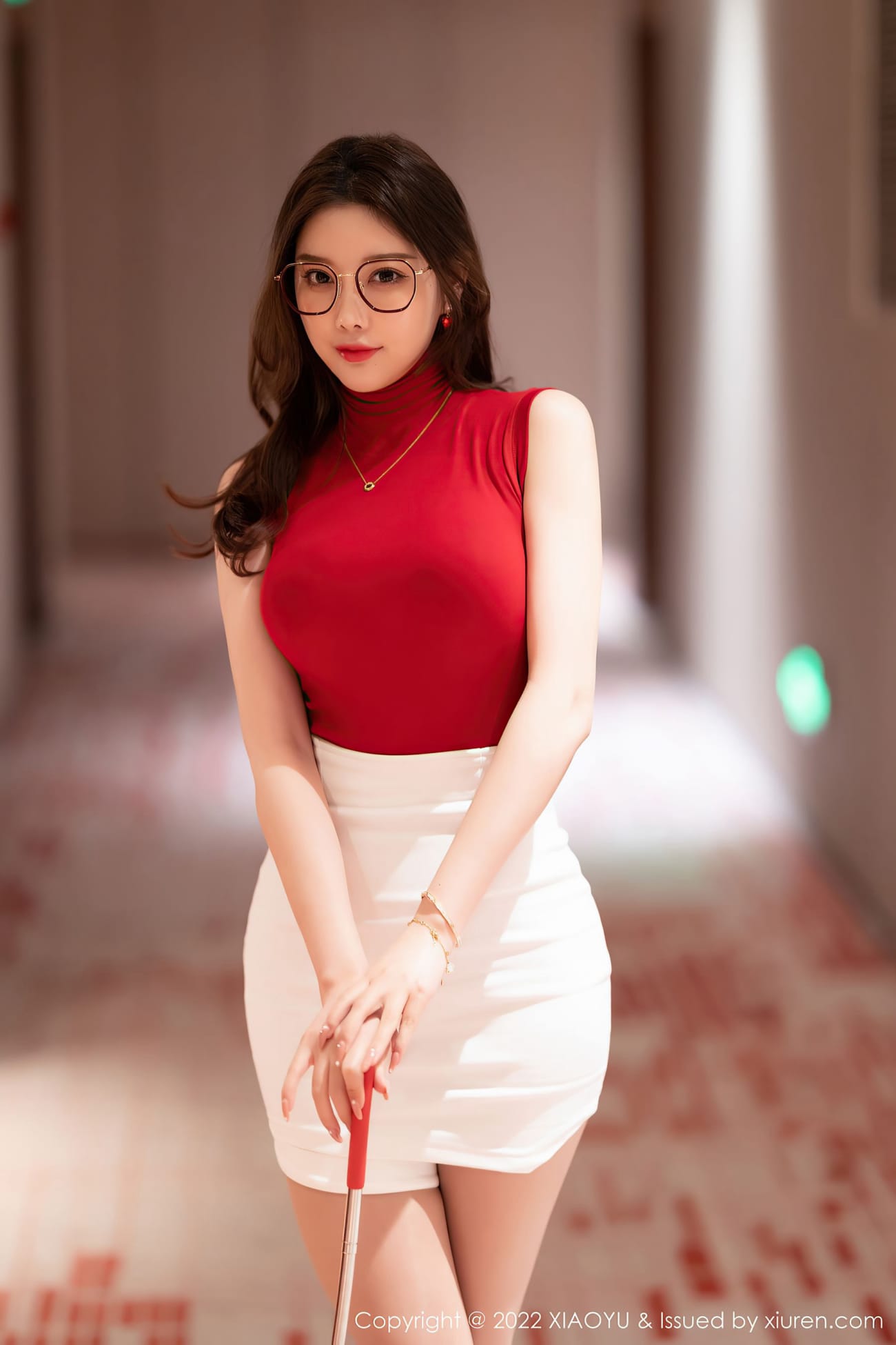 女神杨晨晨Yome - 红色上衣+白色短裙系列惠州旅拍