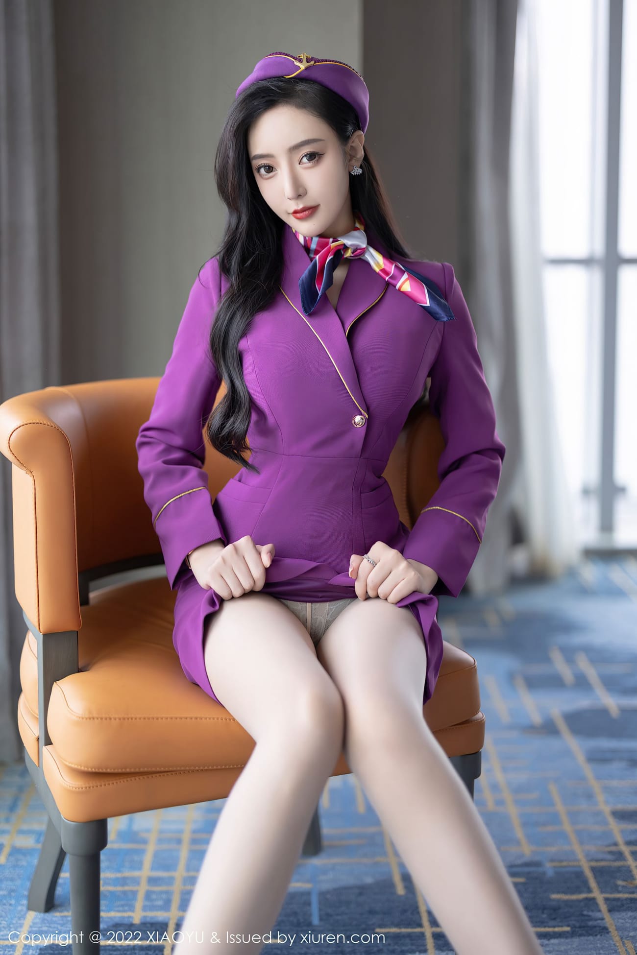 女神王馨瑶yanni - 紫色服饰+制服系列性感写真