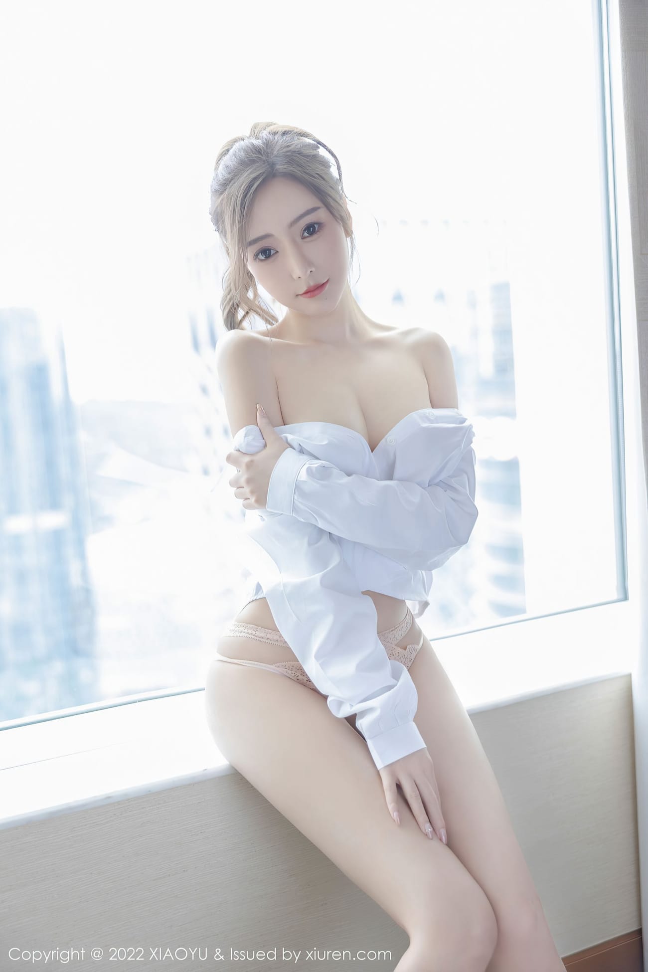 女神王馨瑶yanni - 白衬衫+黑丝系列性感写真