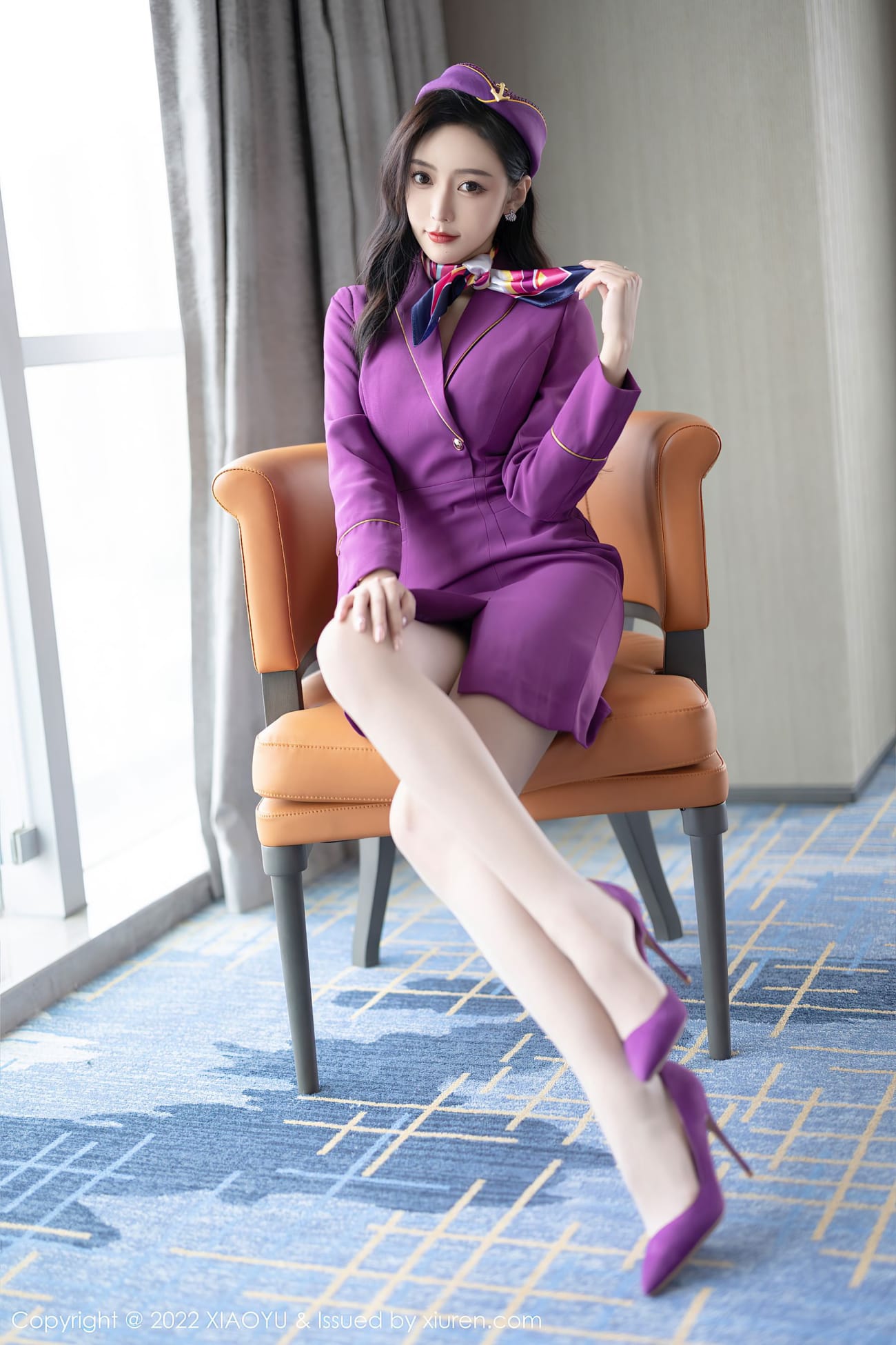 女神王馨瑶yanni - 紫色服饰+制服系列性感写真
