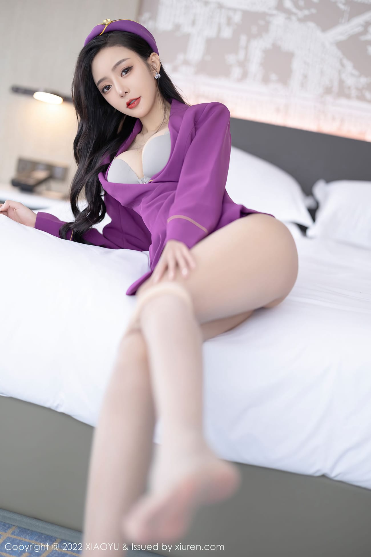 女神王馨瑶yanni - 紫色服饰+制服系列性感写真