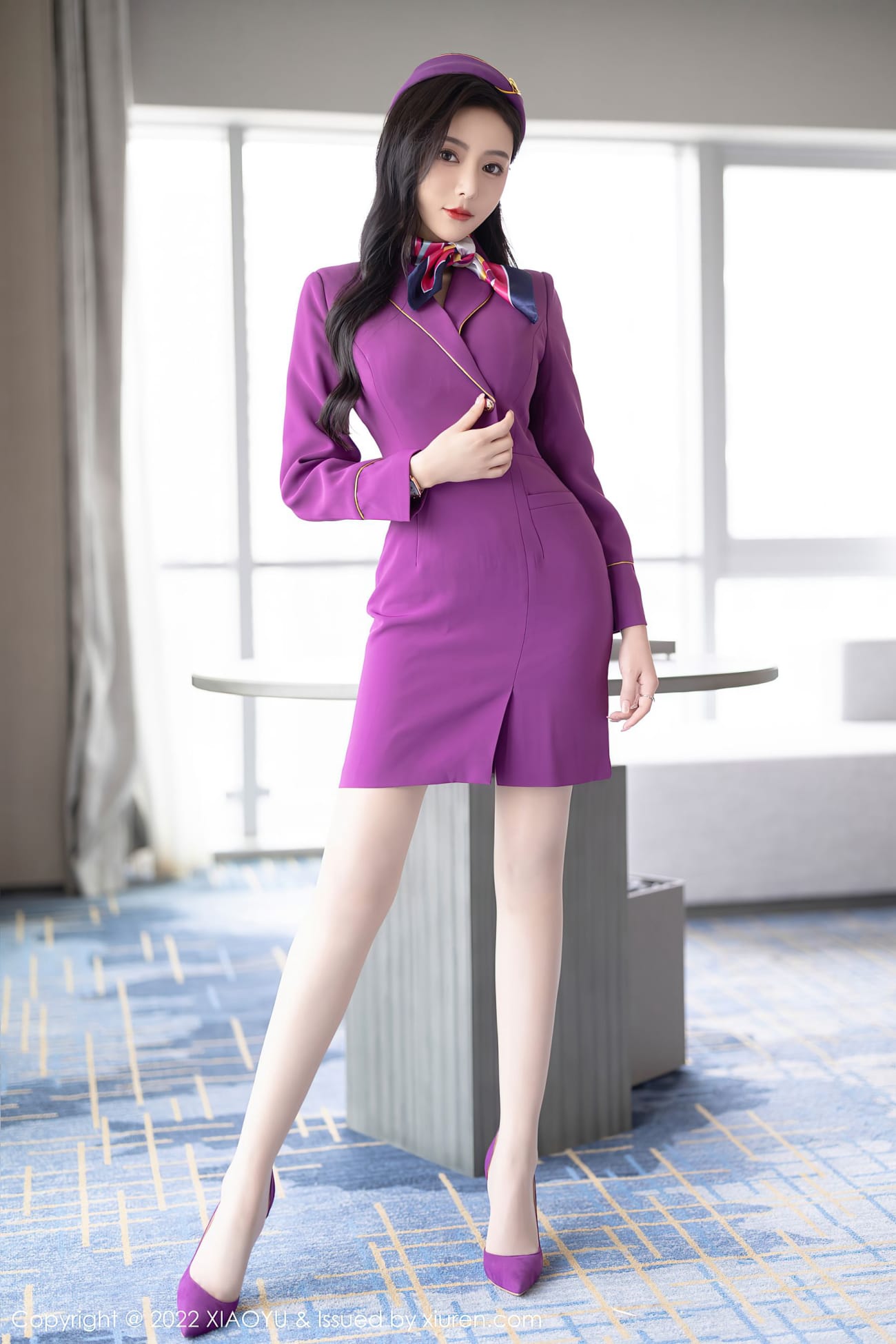 女神王馨瑶yanni - 紫色服饰+制服系列性感写真