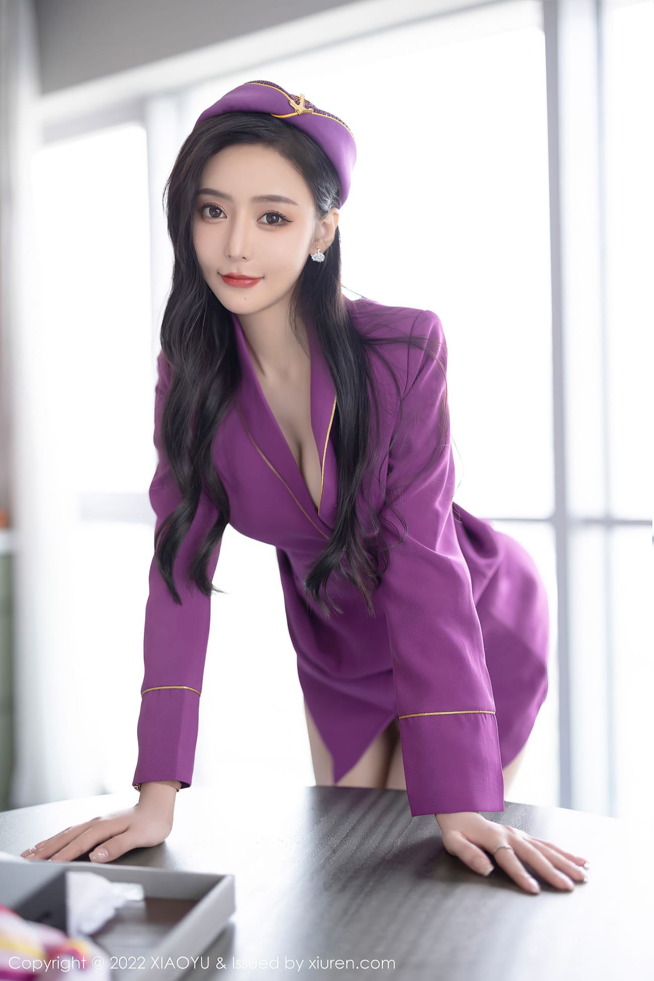 女神王馨瑶yanni - 紫色服饰+制服系列性感写真