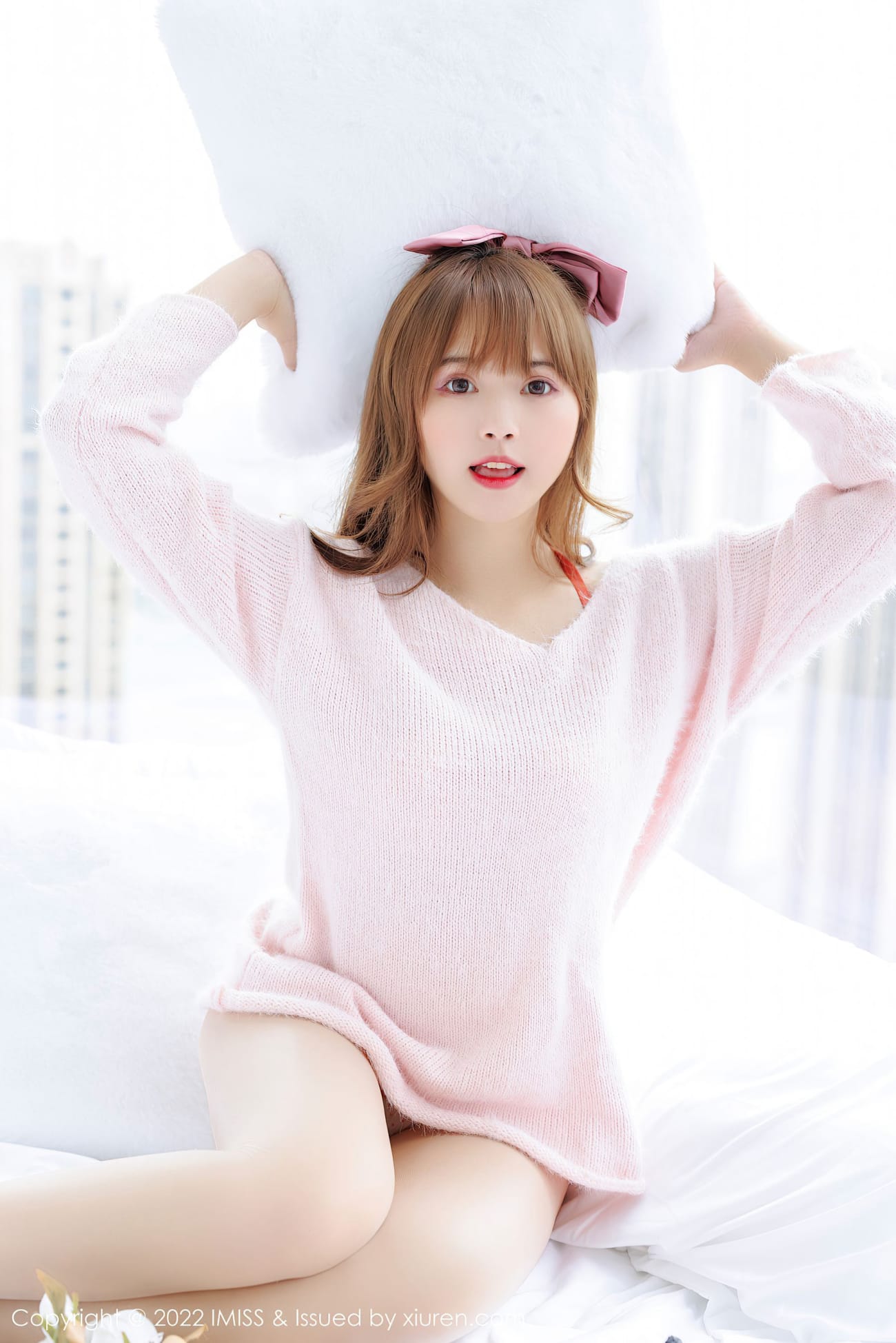 新人模特张思允Nice - 粉色上衣+原色丝袜性感写真