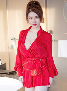 [XiuRen秀人网] No.5150 模特潘娇娇 - 红色睡衣+媚态十足性感写真