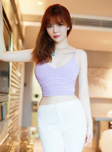 [秀人XiuRen] No.5145 模特Arude薇薇 - 紫色上衣+白色长裤性感写真