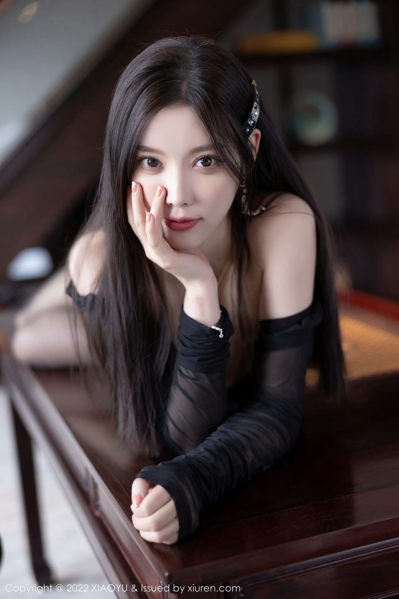 女神杨晨晨Yome - 黑色服饰+黑丝系列私房写真