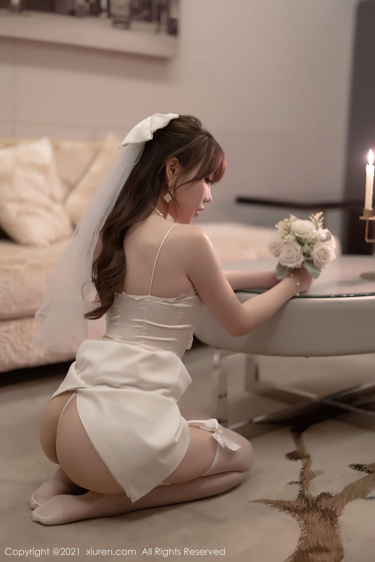 女神芝芝Booty - 新娘服饰+丝袜系列性感写真