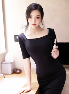 [秀人Xiuren] No.5187 女神王馨瑶yanni - 黑色连衣裙+黑丝系列性感写真
