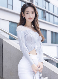 [秀人Xiuren] No.5195 模特唐安琪 - 淡蓝色上衣+白色短裙性感旅拍