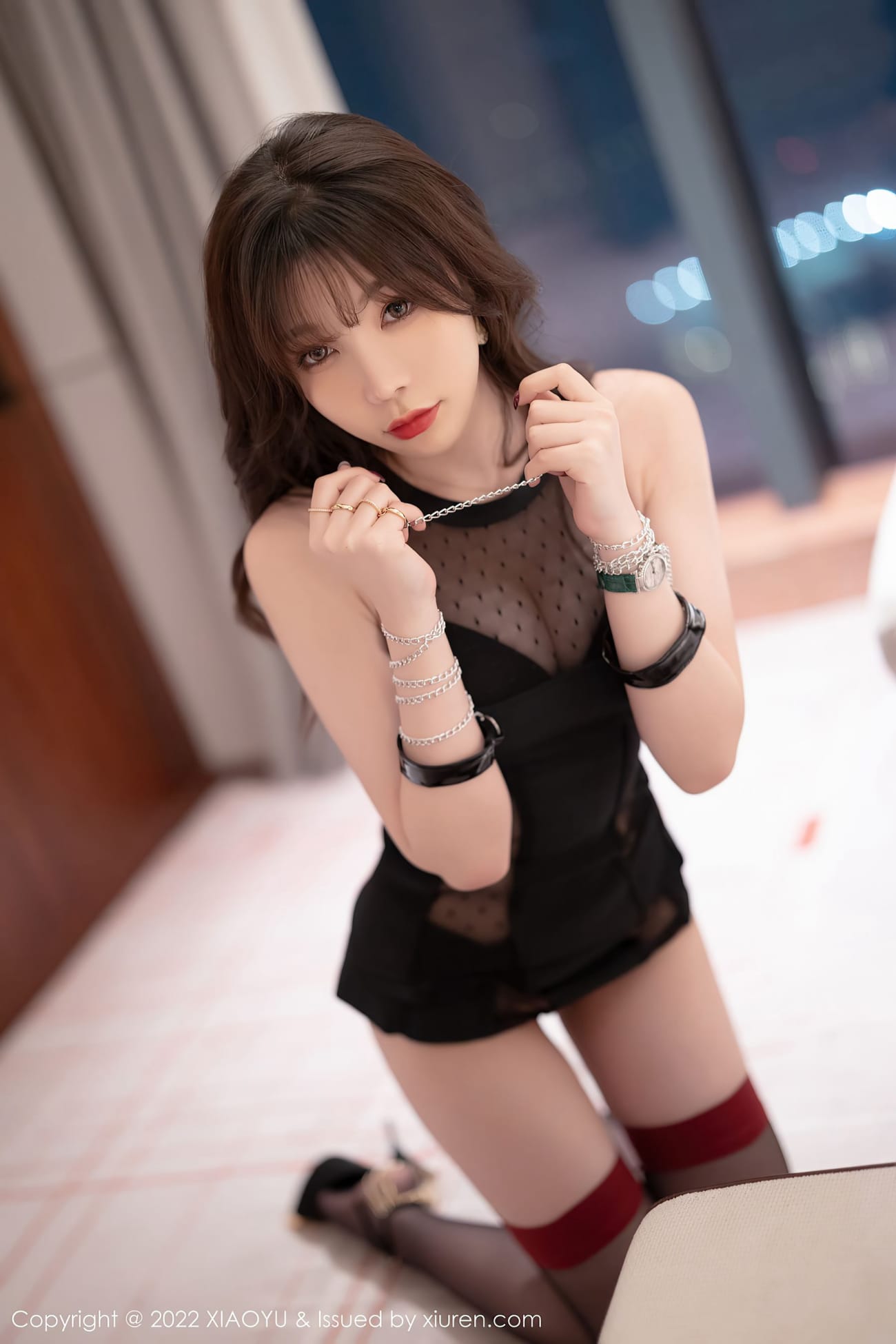 芝芝Booty - 轻透连衣裙+诱人黑丝惠州旅拍