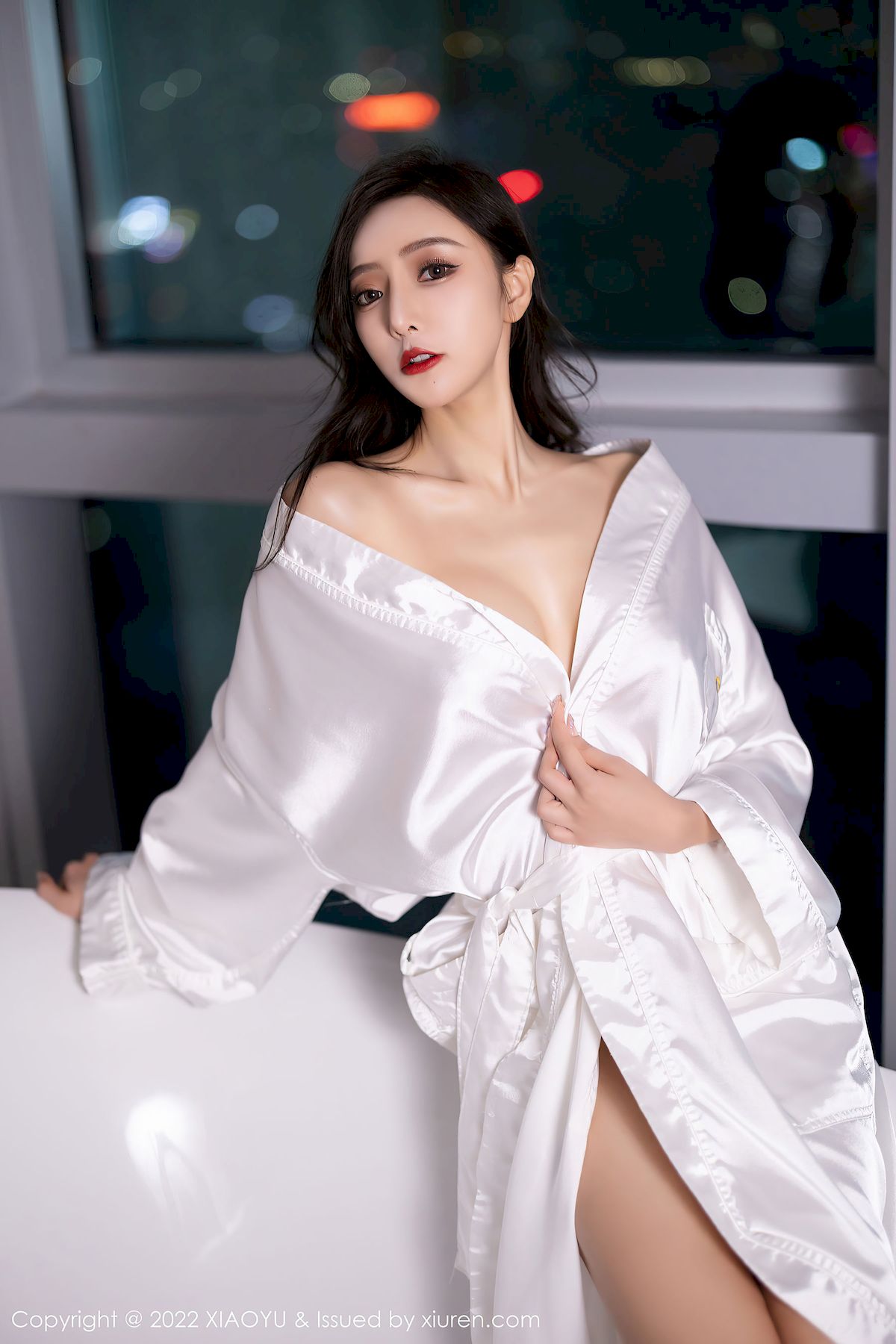 王馨瑶yanni - 黑红内衣+黑丝系列性感写真