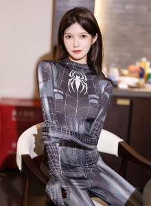 [秀人Xiuren] No.5273 模特程程程- - 深灰色蜘蛛侠服饰厦门旅拍