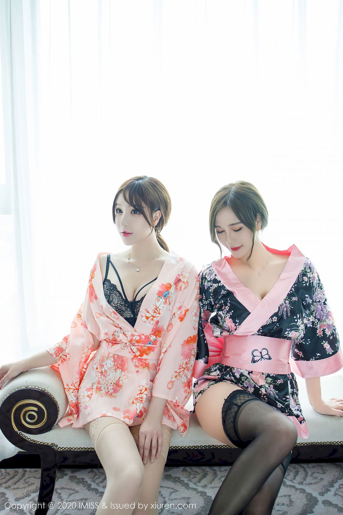 Lavinia肉肉&@LindaLinda - 和服+丝袜系列写真