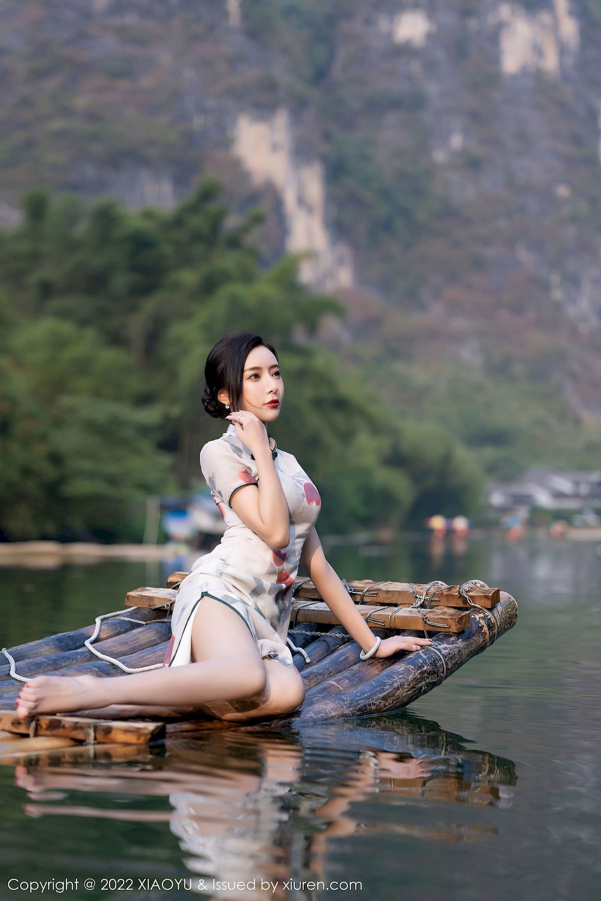 王馨瑶yanni - 旗袍服饰+原色丝袜杭州旅拍