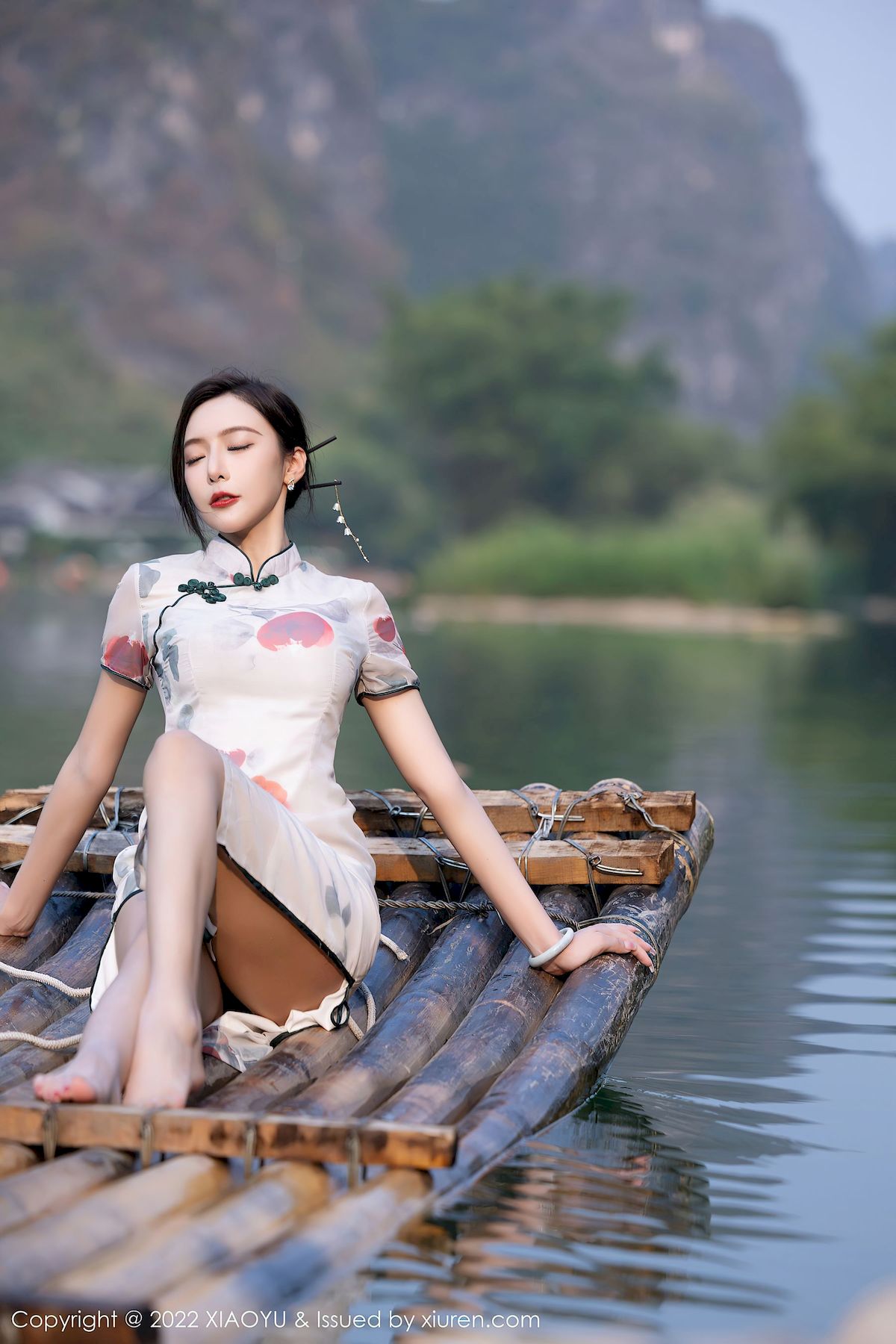 王馨瑶yanni - 旗袍服饰+原色丝袜杭州旅拍