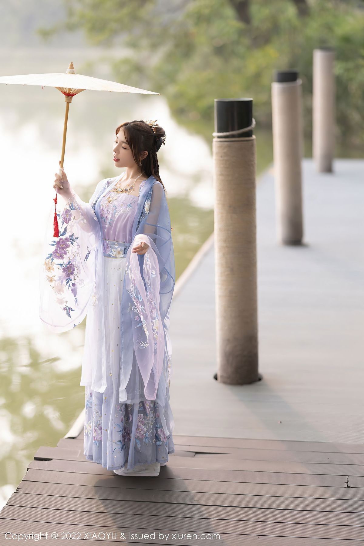 徐莉芝Booty - 浅紫古装服饰+西湖场景杭州旅拍