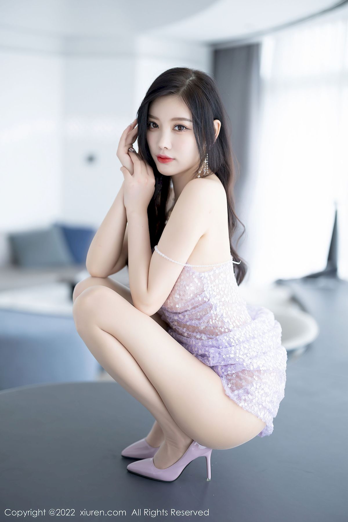 杨晨晨Yome - 淡紫色吊裙+丰腴身材私房写真