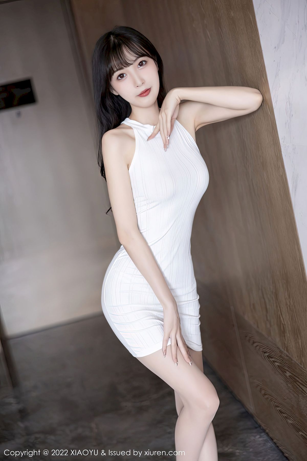 林星阑 - 白色连衣裙+原色丝袜性感写真