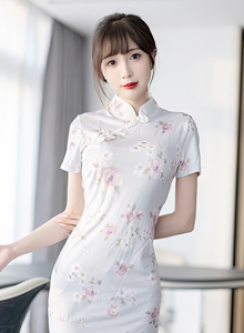 [秀人XiuRen] No.5757 模特林星阑 - 白色旗袍+诱人丝袜性感写真