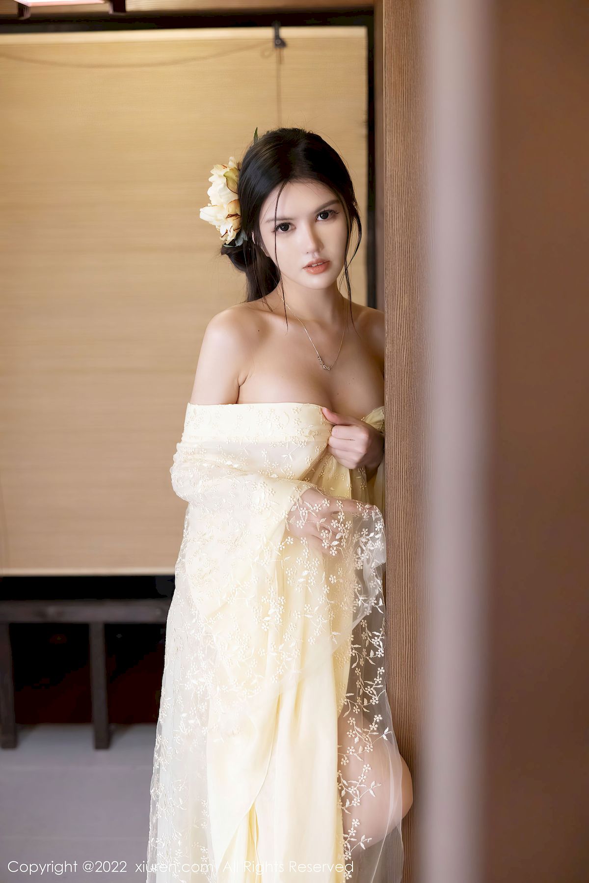 媛媛酱belle - 淡黄服饰+原色丝袜私房写真