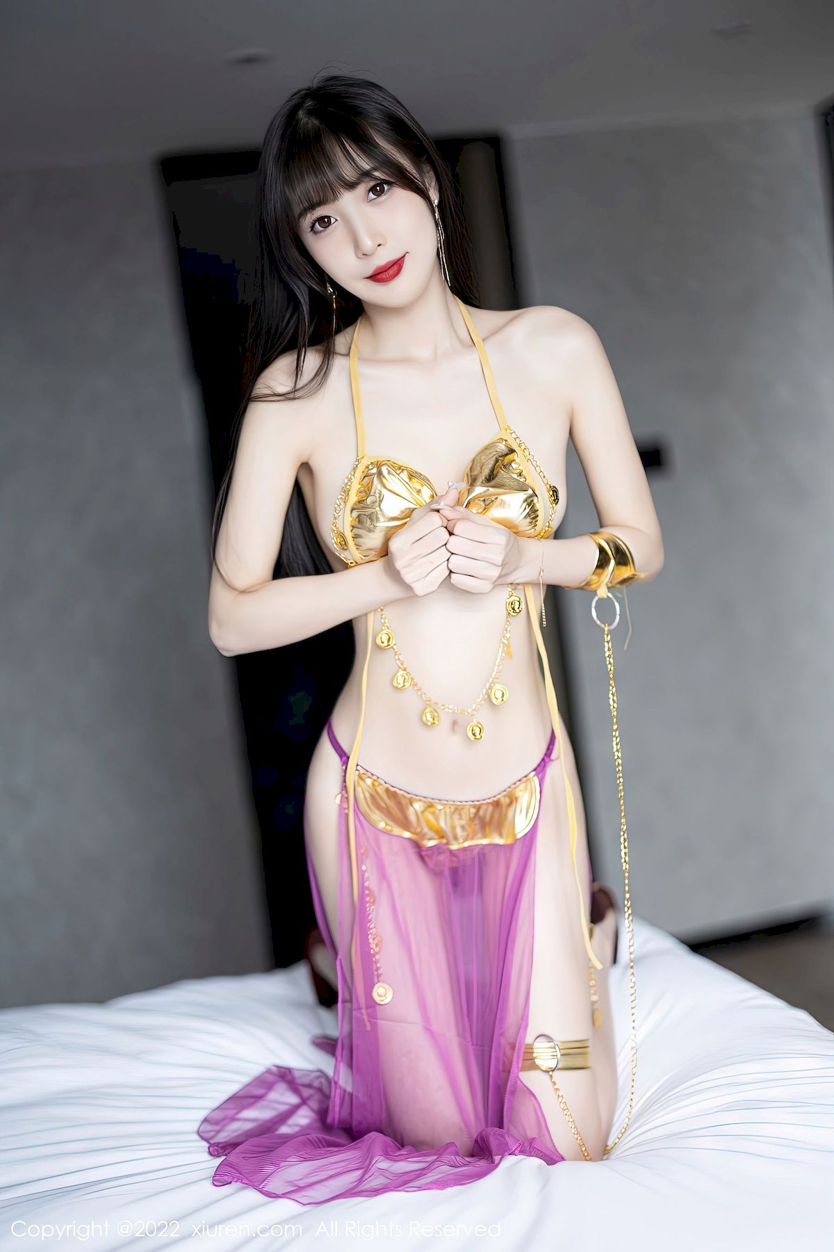 林星阑 - 金色比基尼+情趣服饰性感写真