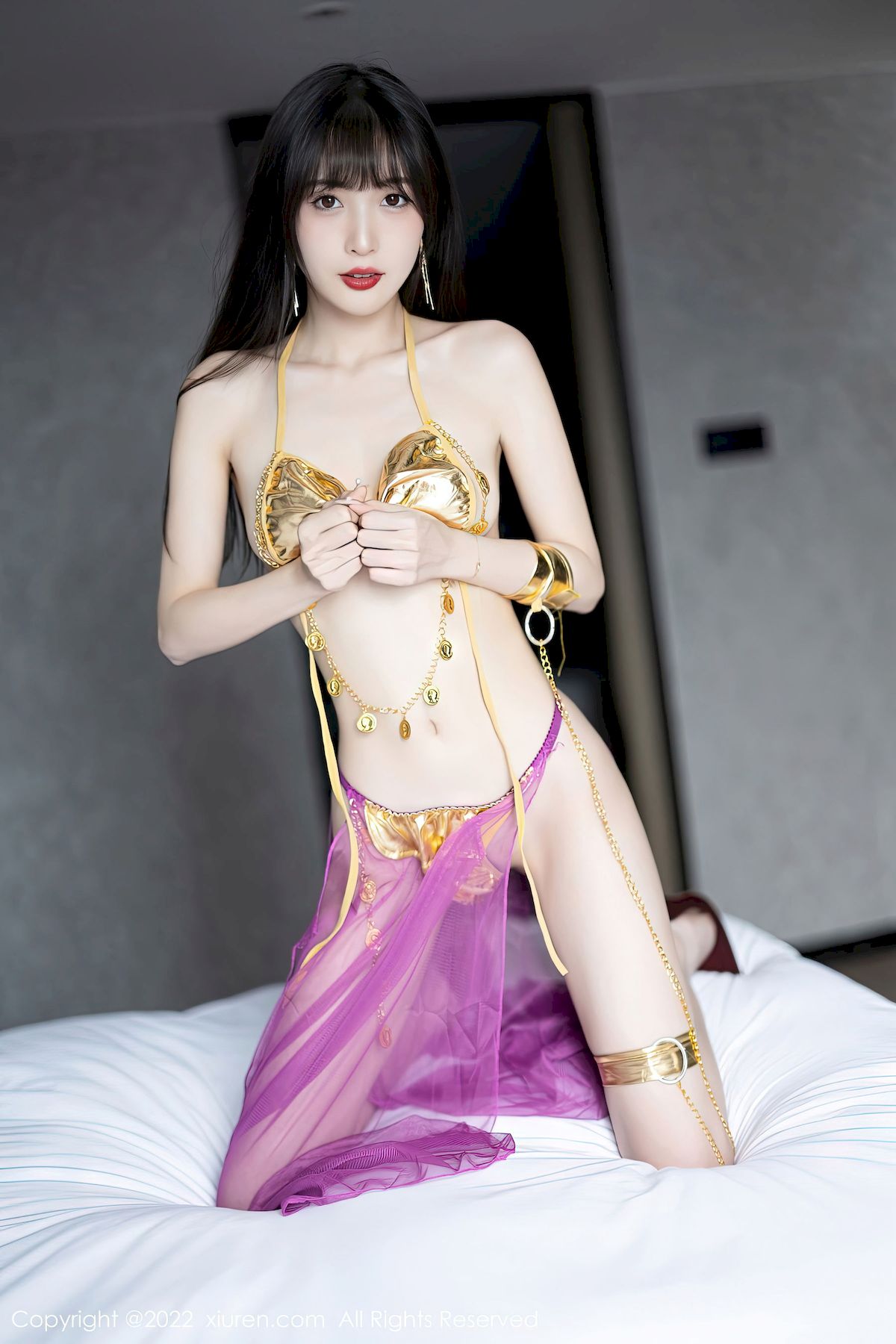 林星阑 - 金色比基尼+情趣服饰性感写真