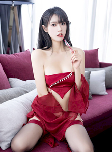 [秀人XiuRen] No.5850 模特林子遥 - 红黑两套服饰+曼妙身姿性感写真