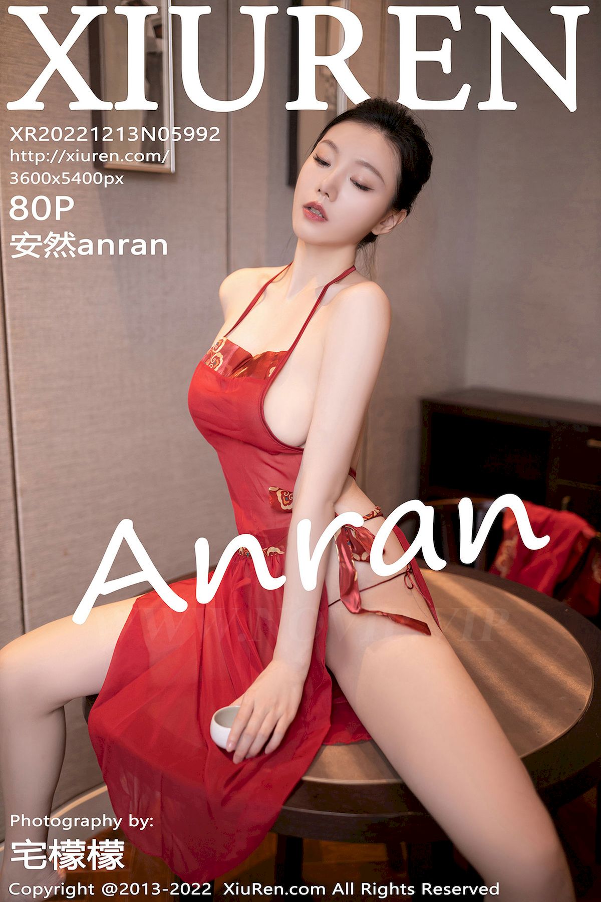 模特安然anran - 红色情趣服饰+曼妙身姿性感写真