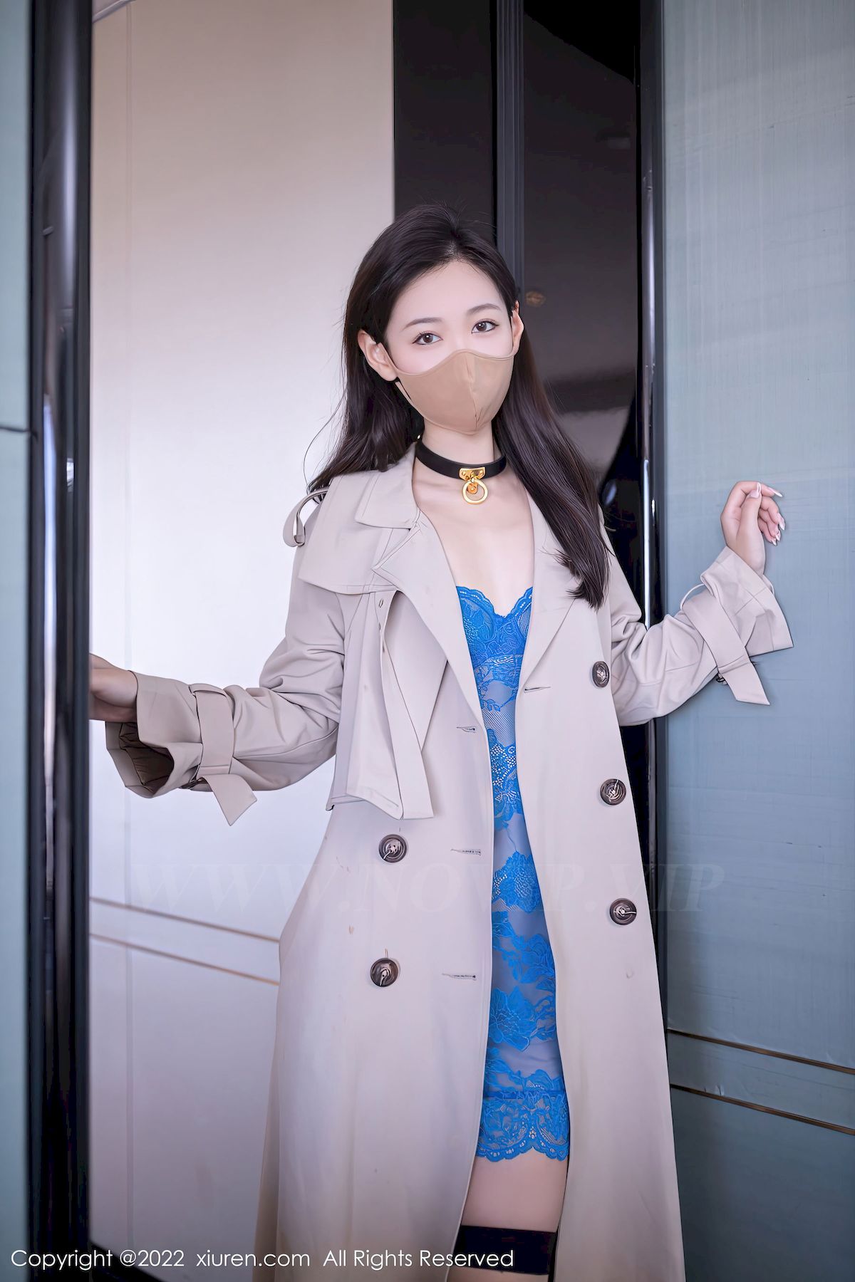 唐安琪 - 蓝色服饰+原色丝袜北京旅拍