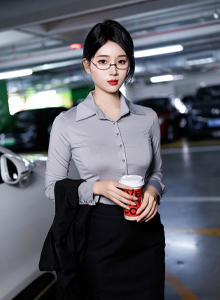 [XiuRen秀人网] No.9567 新人模特南乔 - OL服饰+黑色短裙写真