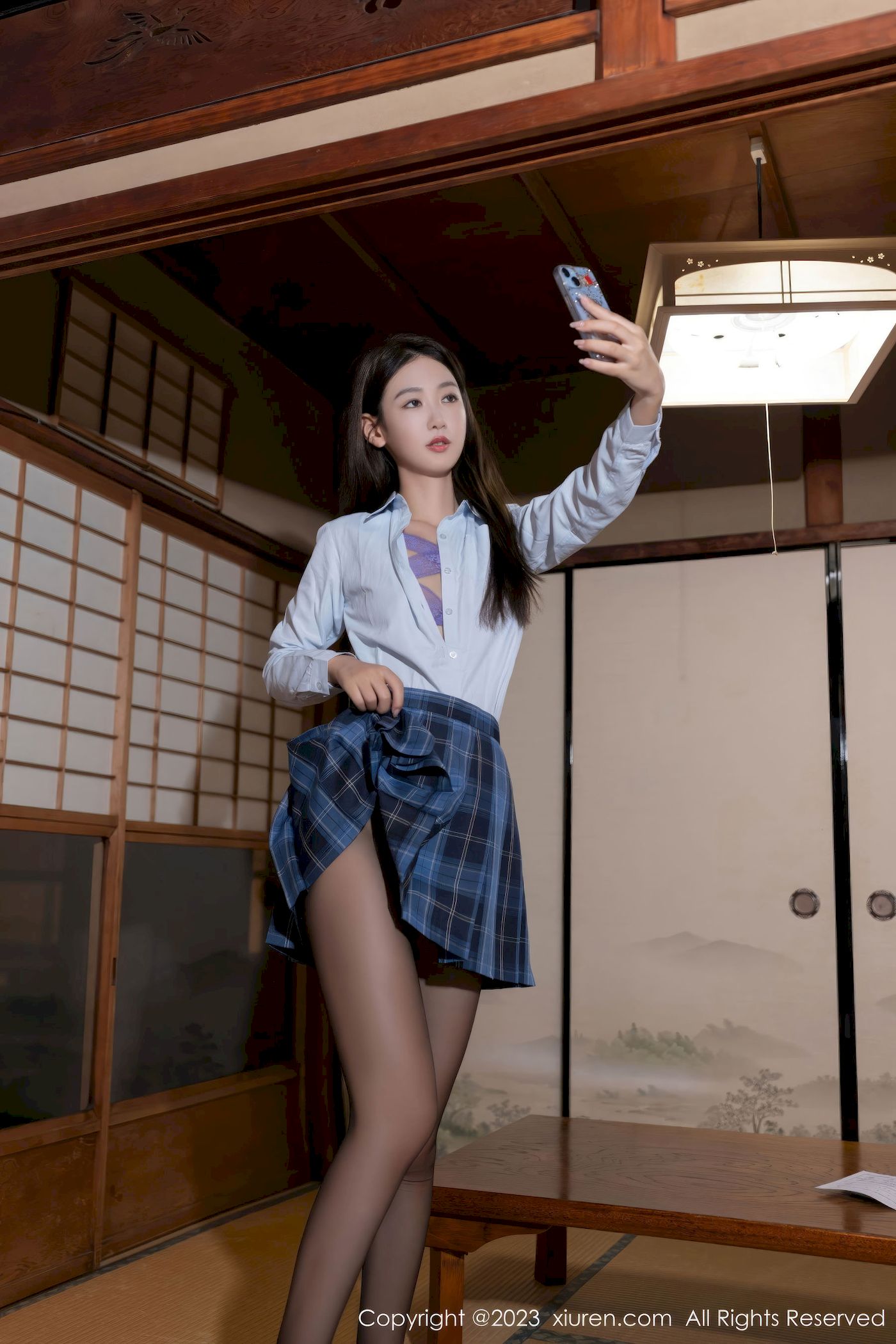 唐安琪 - 学生制服+格子裙日本旅拍